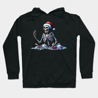 skeleton Santa Claus Hoodie